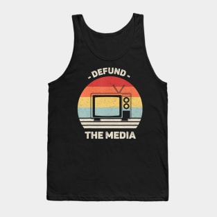 Retro Defund The Media Shirt Protest Fake News Vintage Tank Top